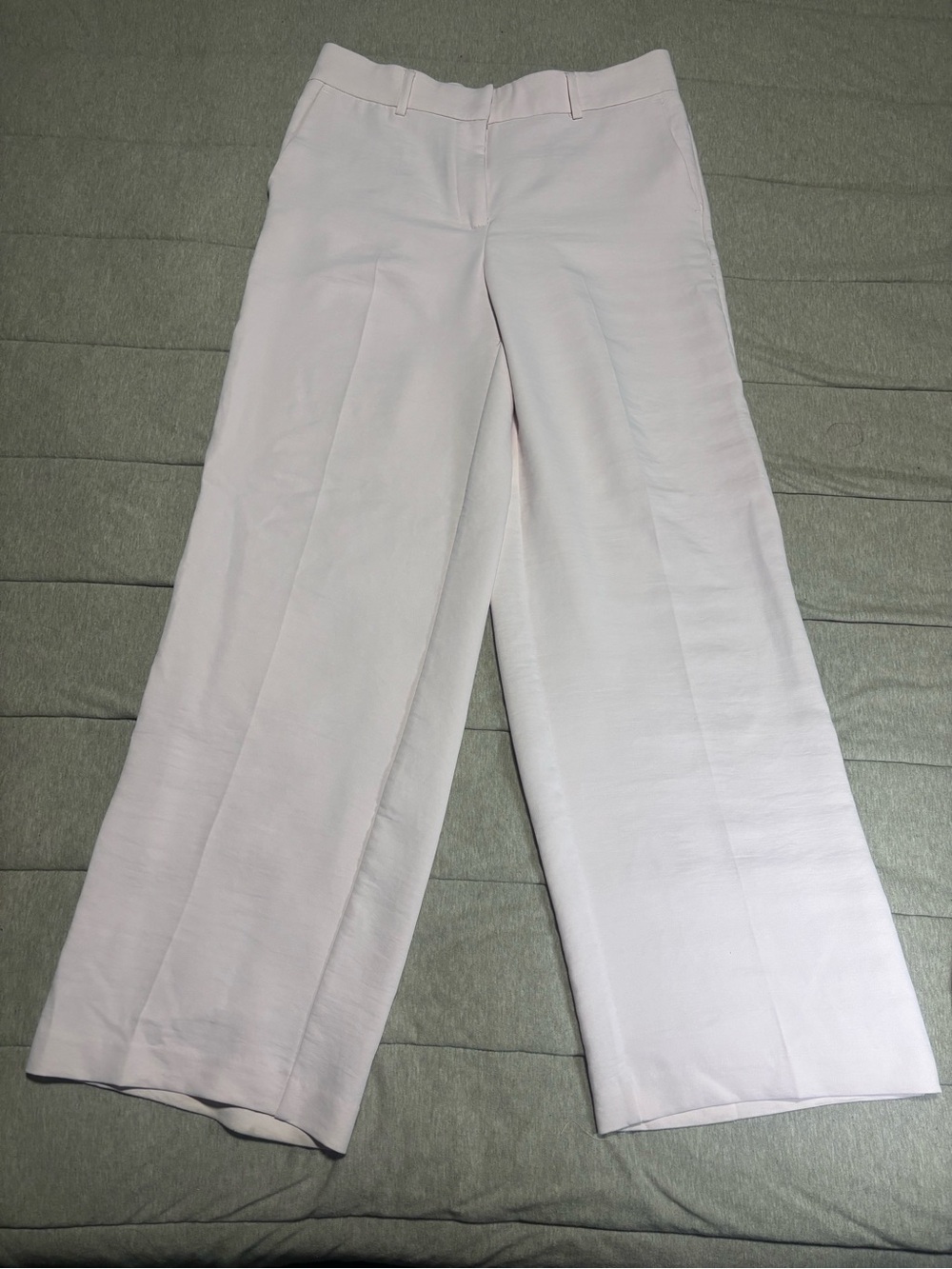 High-Rise Wide-Leg Pants in Light Pink